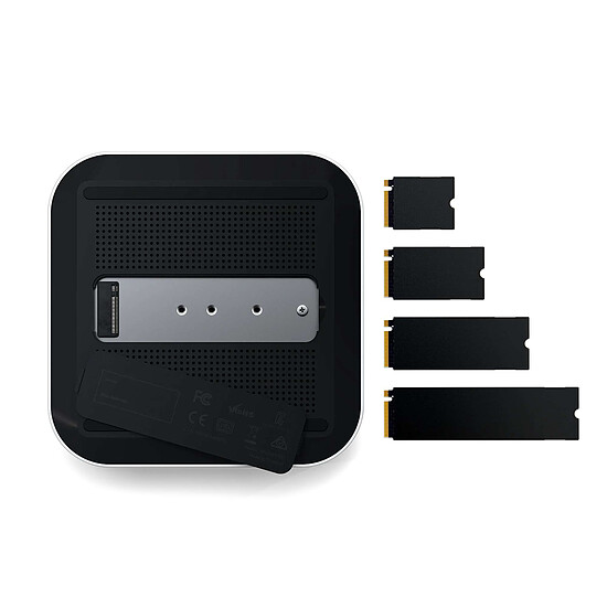 Station d'accueil PC portable Satechi CubeDock Thunderbolt 5 avec slot SSD - Argent - Autre vue