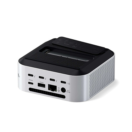 Station d'accueil PC portable Satechi CubeDock Thunderbolt 5 avec slot SSD - Argent - Autre vue