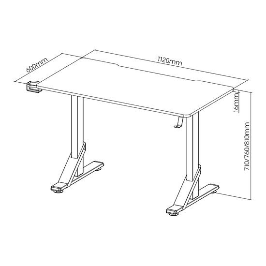 Bureau gamer OPLITE Balistic MK 1 - Autre vue