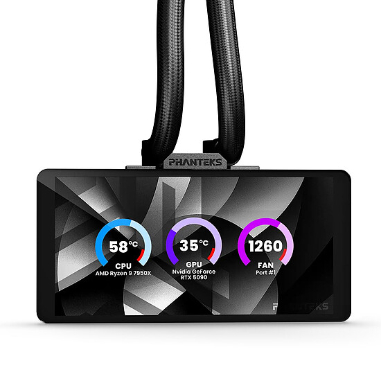 Watercooling AIO Phanteks Glacier One 360M25 LCD - Noir - Autre vue