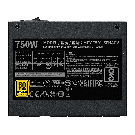 Alimentation PC Cooler Master V SFX Gold 750 Full Modular ATX 3.1  - Autre vue