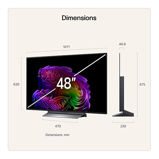 TV LG OLED48G66LS - TV OLED 4K UHD HDR - 121 cm - Autre vue