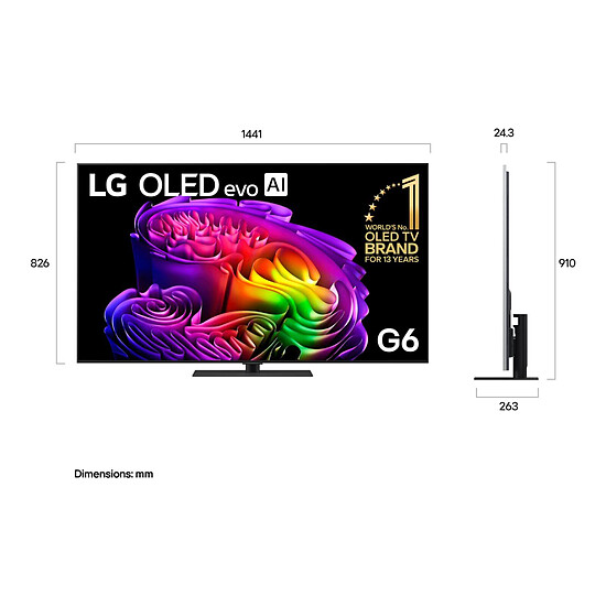 TV LG OLED65G6 - TV OLED 4K UHD HDR - 164 cm - Autre vue