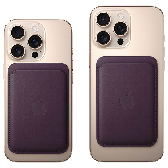 Coque et housse Apple Porte-cartes en tissage fin pour iPhone avec MagSafe - Noir - Autre vue