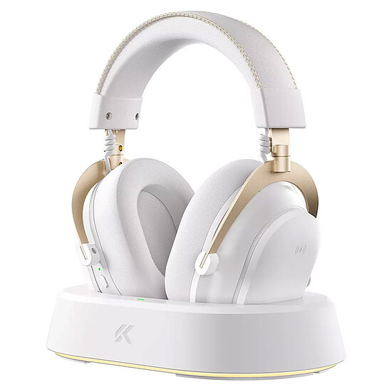 Casque micro MCHOSE V9 Turbo+ (Blanc/Or) - Autre vue