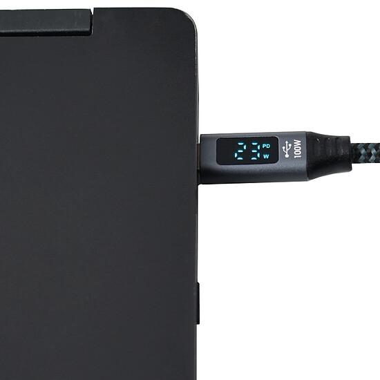 Câble USB MCL Câble USB-C 2.0 vers USB-C avec Affichage Digital - 2 m - Autre vue