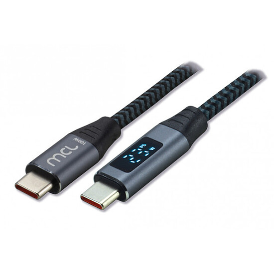 Câble USB MCL Câble USB-C 2.0 vers USB-C avec Affichage Digital - 2 m - Autre vue