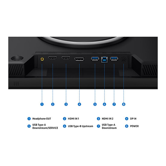Écran PC Samsung Odyssey G8 S27HG806EF - Autre vue