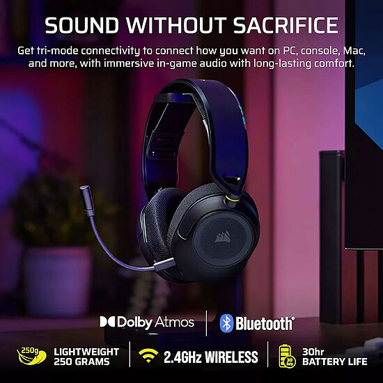 Casque micro Corsair HS35 Wireless v3 (Noir) - Autre vue
