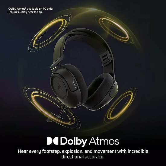 Casque micro Corsair HS35 Wireless v3 (Noir) - Autre vue