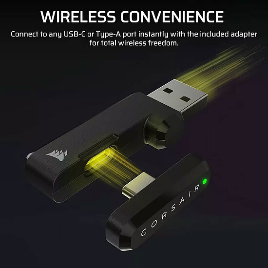 Casque micro Corsair HS35 Wireless v3 (Noir) - Autre vue