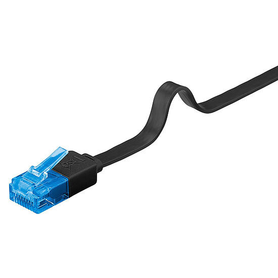Câble RJ45 Goobay Câble RJ45 Plat Cat 6a U/UTP 2 m - Noir - Autre vue