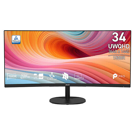 Écran PC MSI PRO MP341CQ E12 - Noir - Autre vue