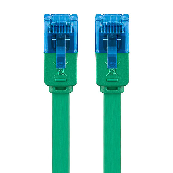 Câble RJ45 Goobay Câble RJ45 Plat Cat 6a U/UTP 2 m - Vert - Autre vue