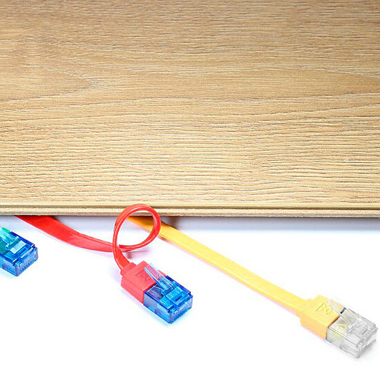 Câble RJ45 Goobay Câble RJ45 Plat Cat 6a U/UTP 0.5 m - Vert - Autre vue