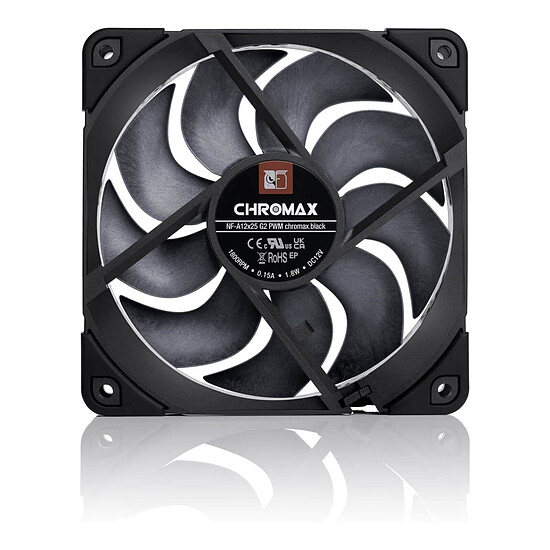 Ventilateur Boîtier Noctua NF-A12x25 G2 PWM chromax.black - Autre vue