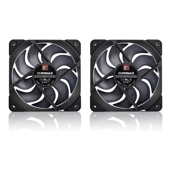 Ventilateur Boîtier Noctua NF-A12x25 G2 PWM Sx2-PP chromax.black - Autre vue