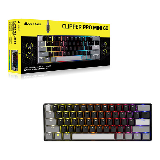Clavier PC Corsair Clipper Pro Mini 60 - Noir - Autre vue