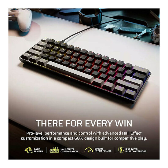 Clavier PC Corsair Clipper Pro Mini 60 - Noir - Autre vue