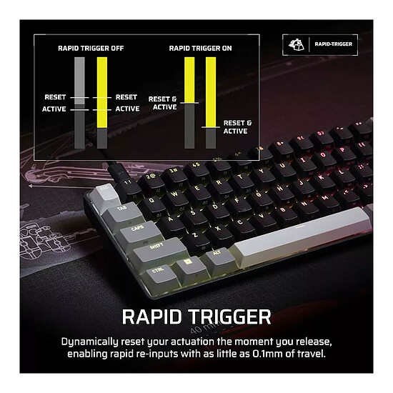 Clavier PC Corsair Clipper Pro Mini 60 - Noir - Autre vue