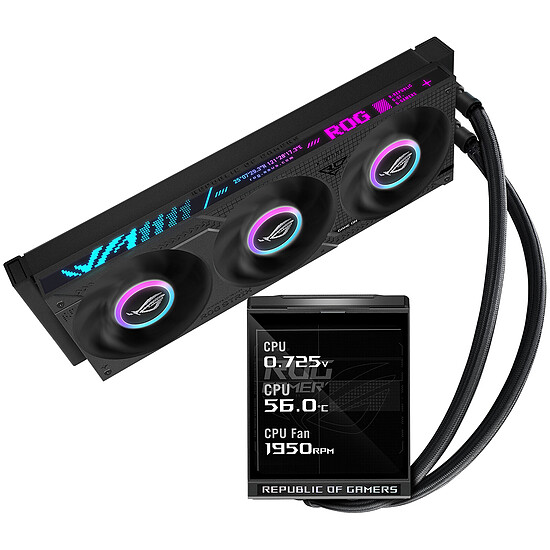 Watercooling AIO ASUS ROG Strix LC IV 360 ARGB LCD - Noir - Autre vue