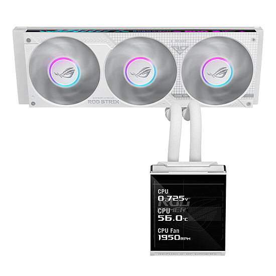 Watercooling AIO ASUS ROG Strix SLC IV 360 ARGB LCD White Edition - Autre vue