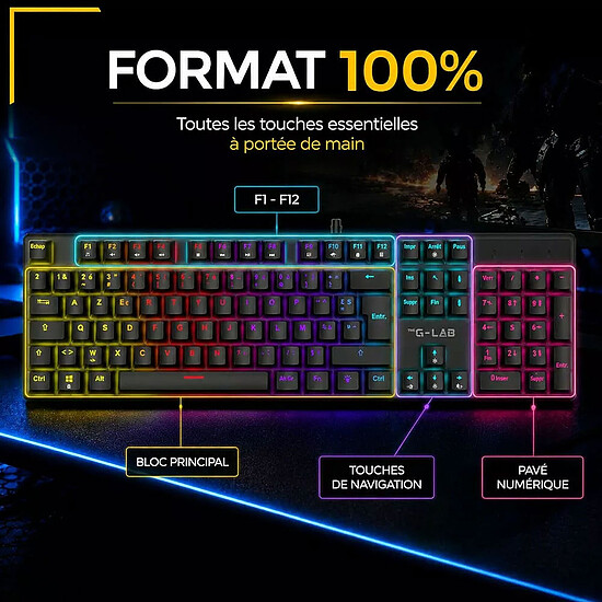 Clavier PC The G-Lab KEYZ Radium (FR) - Autre vue