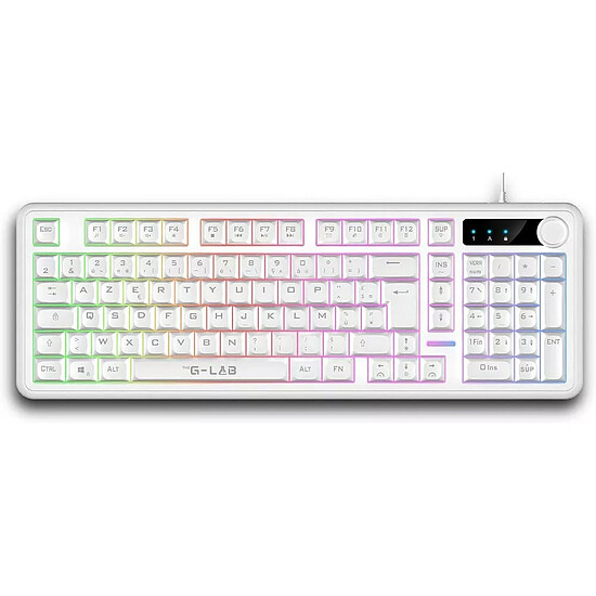 Clavier PC The G-Lab Keyz Caesium EX - Blanc - Autre vue