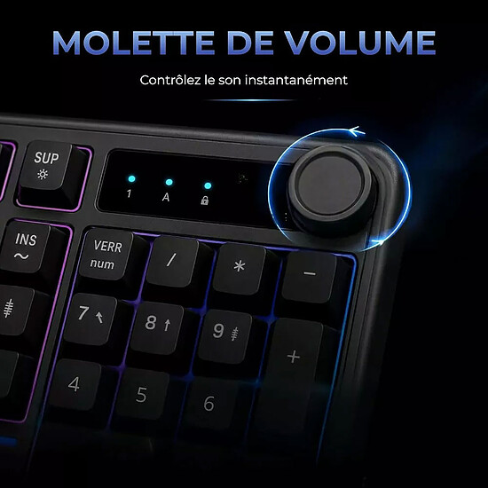 Clavier PC The G-Lab Keyz Caesium EX - Noir - Autre vue