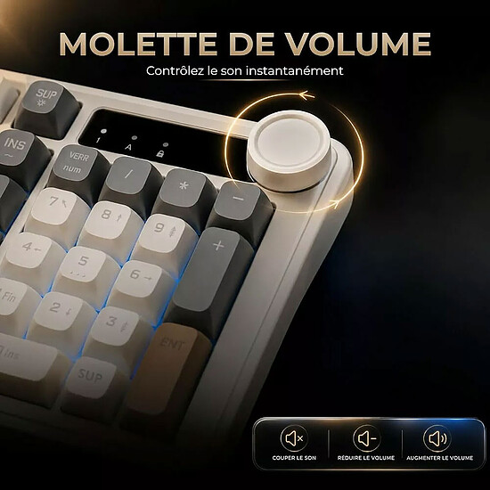 Clavier PC The G-Lab Keyz Caesium EX - Tricolore - Autre vue