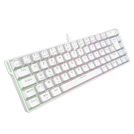Clavier PC The G-Lab Keyz Titanium HE - Blanc - Autre vue