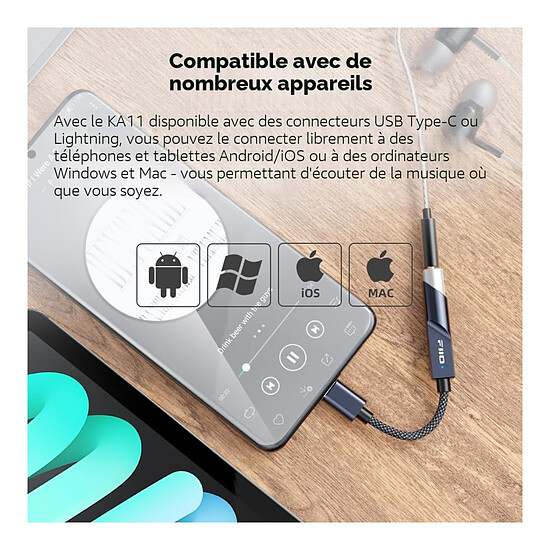 Adaptateur audio FiiO KA11 Noir - Autre vue