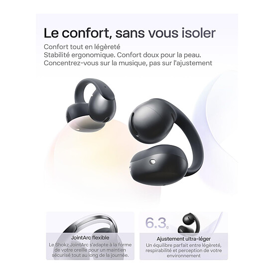 Casque Audio Shokz OpenDots Air - Noir - Autre vue