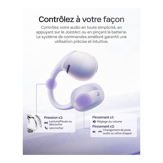 Casque Audio Shokz OpenDots Air - Violet Aurore - Autre vue
