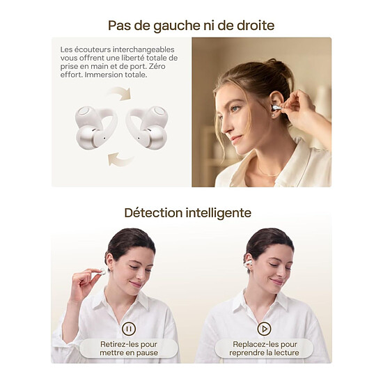 Casque Audio Shokz OpenDots 2 - Blanc - Autre vue