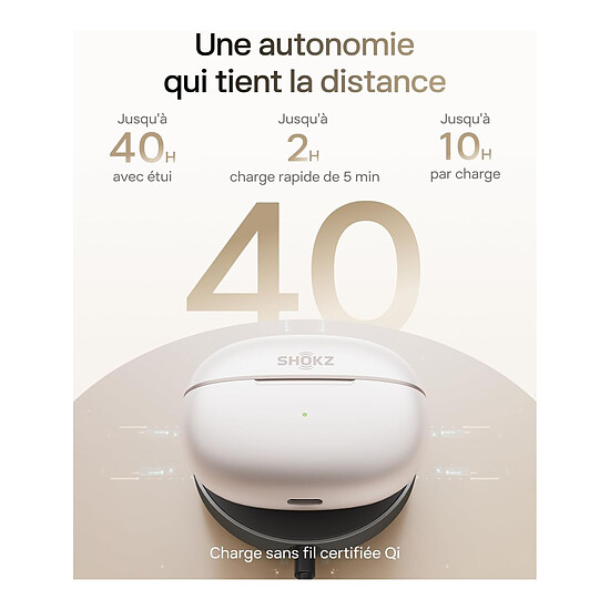 Casque Audio Shokz OpenDots 2 - Blanc - Autre vue