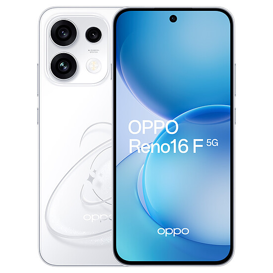 Smartphone OPPO Reno16 F 5G Blanc Pop - 256 Go - 8 Go - Autre vue