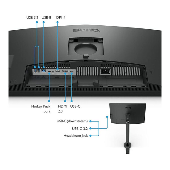 Écran PC BenQ 27" LED - PD2706UA - Autre vue