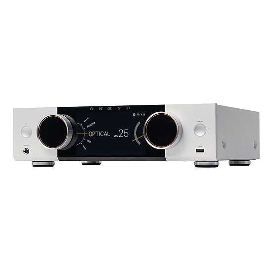 Ampli HiFi Stéréo Onkyo Muse Y-50 Argent + Klipsch RP-600M II Noyer - Autre vue