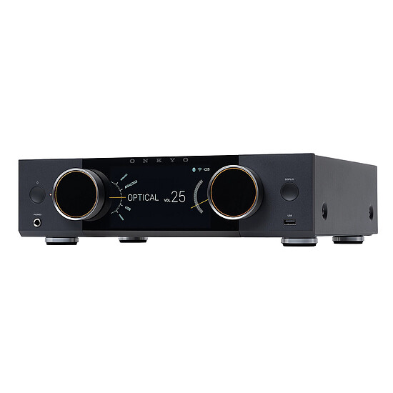 Ampli HiFi Stéréo Onkyo Muse Y-50 Noir + Klipsch RP-600M II Noyer - Autre vue