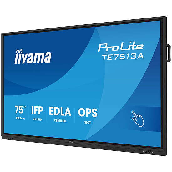 Écran dynamique iiyama 75" LED - ProLite TE7513A-B3AG - Autre vue