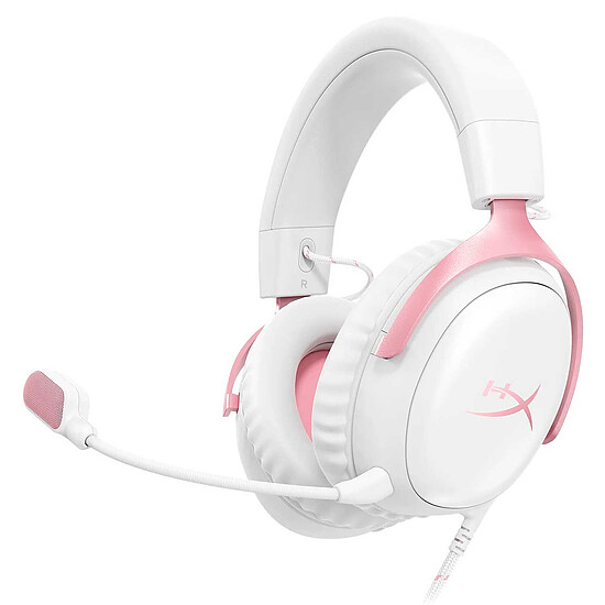 Casque micro HyperX Cloud III - blanc/rose - Autre vue