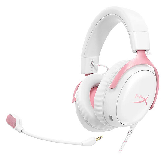 Casque micro HyperX Cloud III - blanc/rose - Autre vue