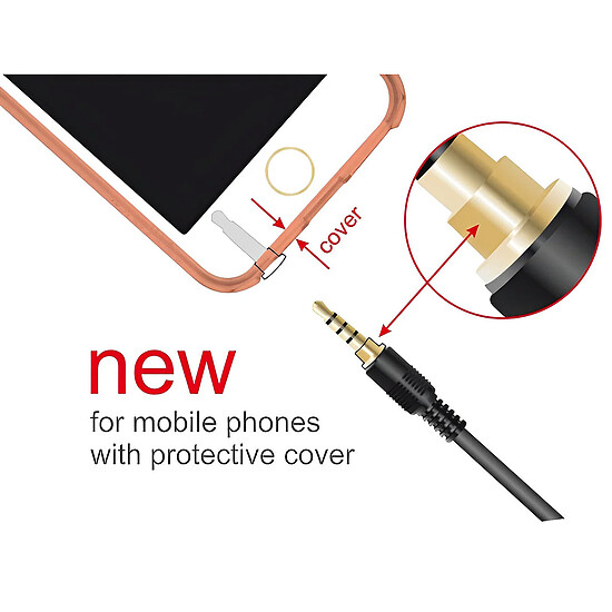 Câble Jack DeLock câble audio stéréo jack 3.5 mm - 0.5 m - Autre vue