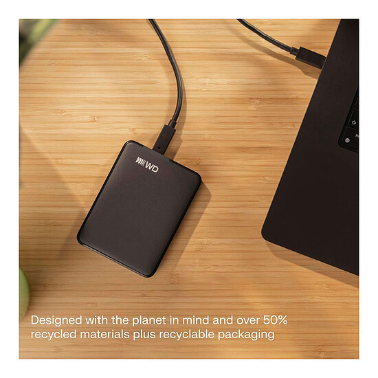 Disque dur externe WD Elements Portable 1 To Noir (USB-C) - Autre vue