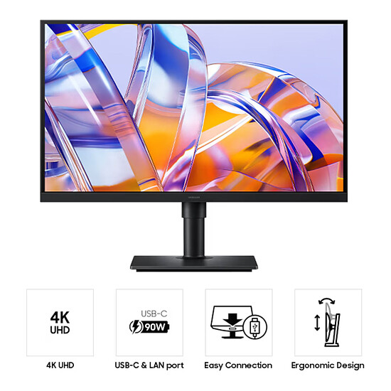 Écran PC Samsung 27" LED - ViewFinity S8 S27H804UAU - Autre vue