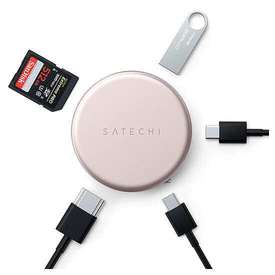 Hub USB Satechi OntheGo 5-en-1 Adaptateur Multiport - Blush - Autre vue