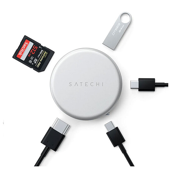 Hub USB Satechi OntheGo 5-en-1 Adaptateur Multiport - Argent - Autre vue