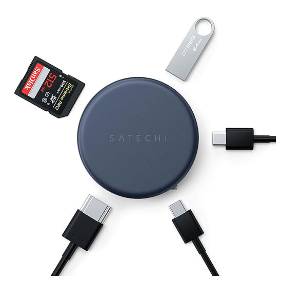 Hub USB Satechi OntheGo 5-en-1 Adaptateur Multiport - Indigo - Autre vue