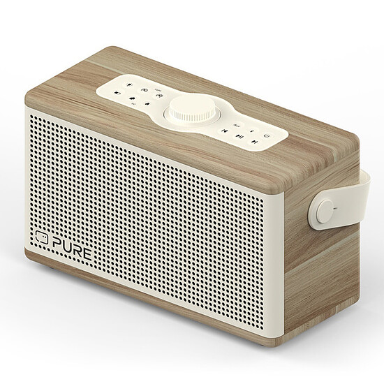 Enceinte sans fil Pure Classic Aura - Blanc Coton/Chêne - Autre vue